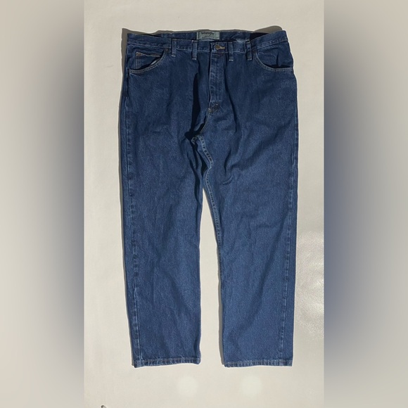 Wrangler Other - GOOD- 44 x 32 Big Mens Wrangler Authentics Jeans Pants Cotton Dk Blue 10ZM200RD